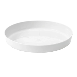 Plato de plástico para maceta 28 cm blanco LAMELA