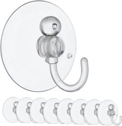 Juego de ganchos con ventosa 3,5 cm – 8 uds