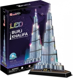 Rompecabezas 3D luminoso Burj Khalifa 136 piezas