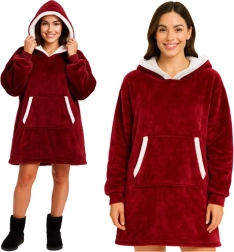 Sudadera-manta con capucha XXL RUHHY roja