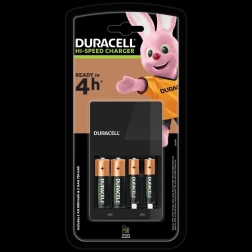 Cargador Duracell Hi-Speed con pilas AA y AAA