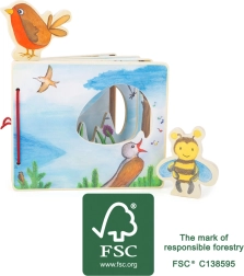 Libro ilustrado de madera con abejita SMALL FOOT