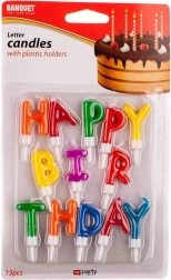 Velas para tarta Happy Birthday 13 uds.