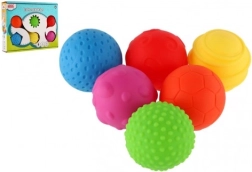 Juego de 6 pelotas sensoriales de goma con textura