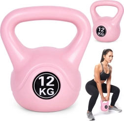 Kettlebell 12 kg rosa para entrenamiento en casa MODERNHOME