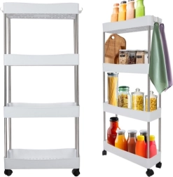 Estantería móvil de cocina y baño con ruedas RUHHY