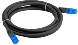 Cable patch Cat 6A S/FTP CCA 2 m negro