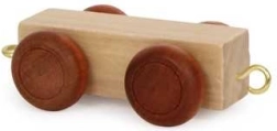 Small foot vagón plano alfabeto para vías de tren de madera