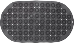 Alfombrilla antideslizante ovalada para bañera 68 × 37 cm – gris