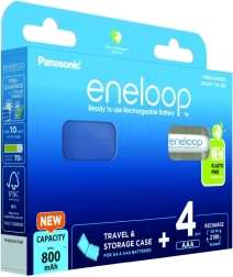 Baterías recargables Eneloop AAA 800 mAh 4 uds con caja