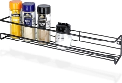 Especiero metálico de pared negro