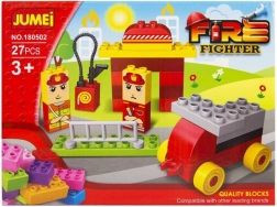 Set de construcción Jumei 3+ estación de bomberos – 27 piezas, 26 × 19 cm - 1 unidad