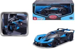 Modelo metálico de coche 1:18 BUGATTI Bolide azul‑negro