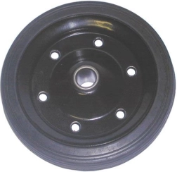Rueda maciza de 250 mm con disco metálico, cojinete liso (buje de 20 mm)