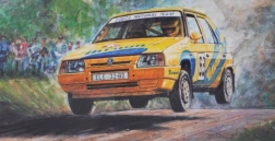 Modelo de coche Škoda Favorit Rallye 96 a escala 1:72