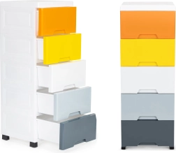 Estantería con cajones con ruedas y 5 cajones extraíbles ModernHome
