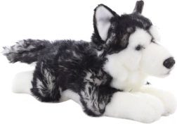Husky de peluche tumbado 35 cm
