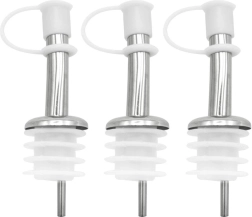 Tapones vertedores de acero inoxidable para botellas, 3 uds.