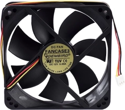 Ventilador 120x120x25 mm de 3 pines con rodamiento de bolas para caja
