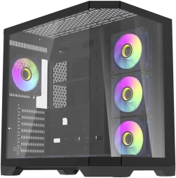 Caja de PC Darkflash FT418 Pro con 7 ventiladores ARGB (negra)
