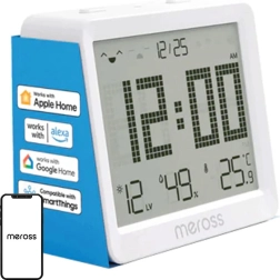 Sensor inteligente de temperatura y humedad Meross con pantalla de 3,7"