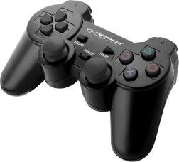 Gamepad con cable para PS3 y PC USB Trooper negro