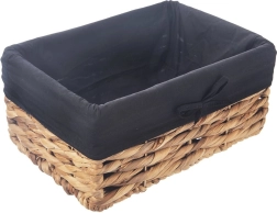 Cesta de almacenamiento natural con forro textil lavable 30 × 20 × 14 cm