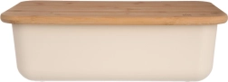 Panera de plástico y bambú beige 40 × 23 × 13 cm