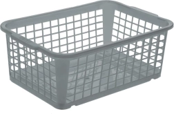 Cesta de plástico apilable KEEEPER gris 30 × 20 × 11 cm