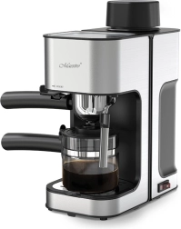 Cafetera de palanca con espumador de leche y calentamiento de tazas Maestro