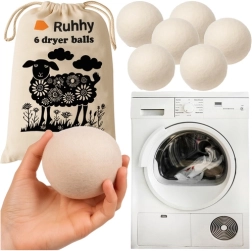 Ruhhy bolas de lana para secadora - 6 uds