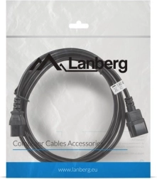 Cable alargador de alimentación Lanberg IEC 320 C13–C14, 3 m, negro