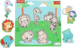 Encaje de madera FISHER-PRICE con asas, 5 piezas