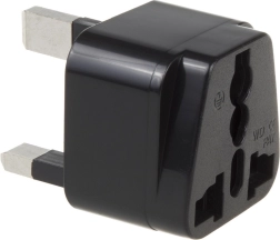Adaptador de viaje EU a UK Maclean MCE154 negro