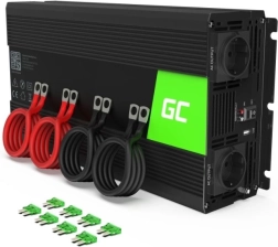 Inversor de voltaje GREEN CELL 12 V a 230 V 2000 W (onda sinusoidal pura)