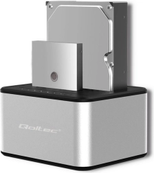 Estación de acoplamiento para discos 2× HDD/SSD 2.5"/3.5" SATA con USB 3.0 y clonación offline