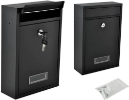 Buzón de acero galvanizado – negro