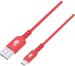 Cable de silicona USB–USB‑C de 1 m, rojo, Quick Charge