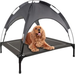Cama elevada para perros con dosel PURLOV