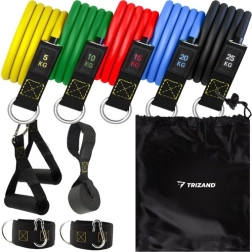 Juego de bandas de resistencia con accesorios TRIZAND, 11 piezas