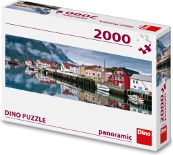 Puzzle del pueblo pesquero - 2000 piezas panorámico