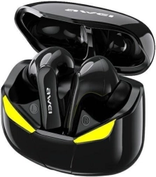 Auriculares inalámbricos Awei T35 con base de carga para jugadores, negros