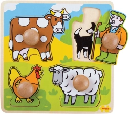 Bigjigs Toys puzzle educativo de encaje granja