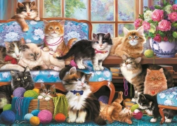 Puzzle TREFL familia de gatos 500 piezas