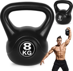 Kettlebell 8 kg ModernHome – pesa rusa de plástico para entrenamiento y rehabilitación