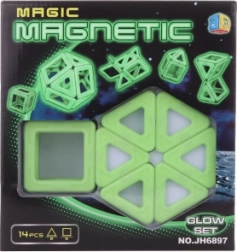 Set de construcción magnética mágica: Set luminoso