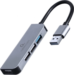 Hub USB de 4 puertos, 3× USB 2.0 + 1× USB 3.1, de aluminio