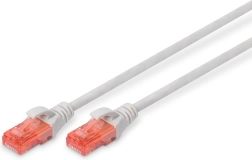 Cable patch U/UTP categoría 6 PVC 0,5 m gris