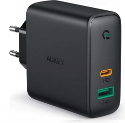 Cargador de red AUKEY PA-D1 2× USB con Power Delivery 30 W