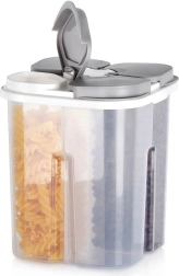 Recipiente dosificador para alimentos secos con 4 compartimentos, 1,8 l